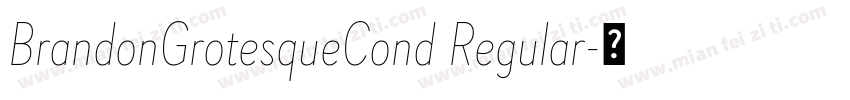 BrandonGrotesqueCond Regular字体转换